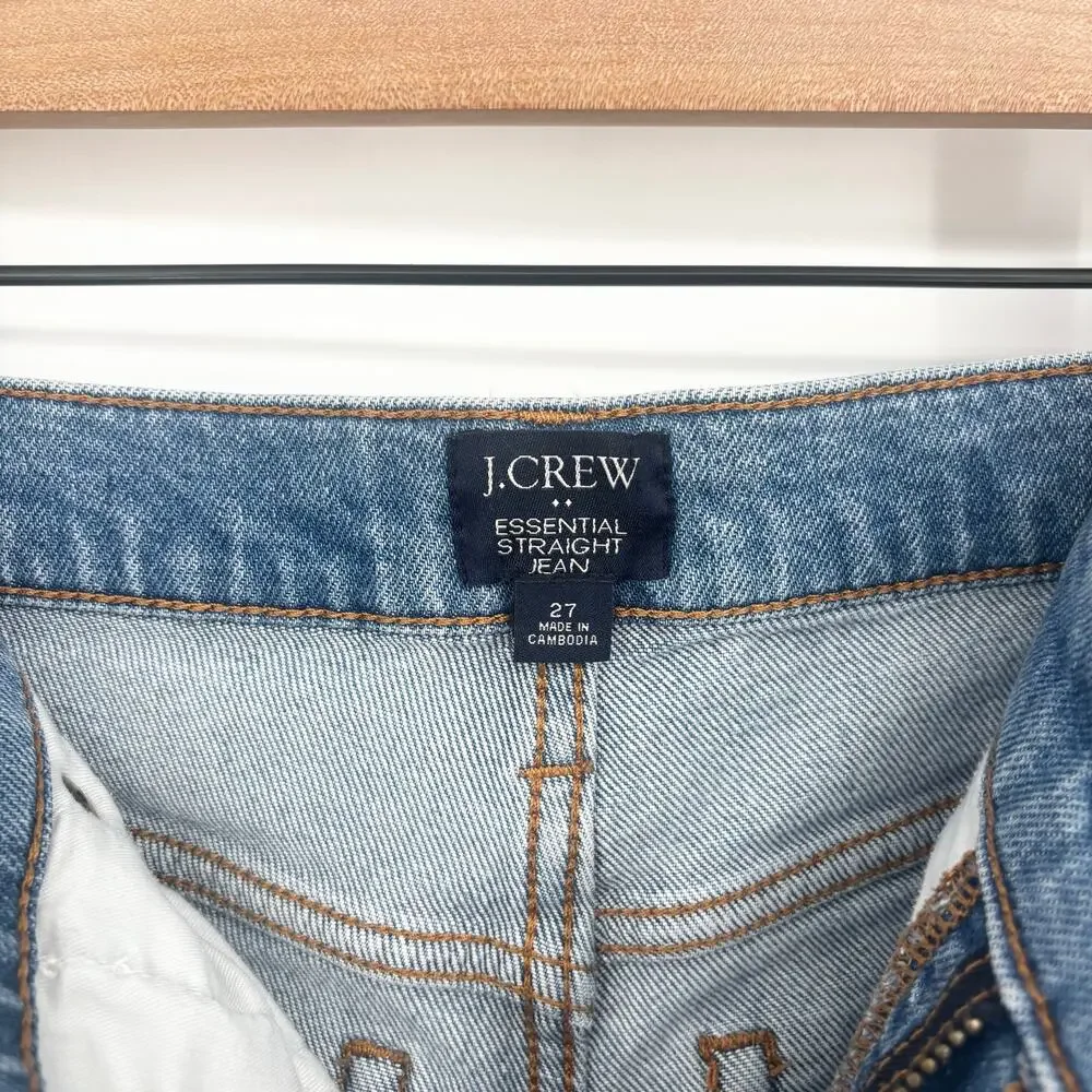 J Crew Lightwash Essential Straight Jean Size 27 - Picture 6 of 6